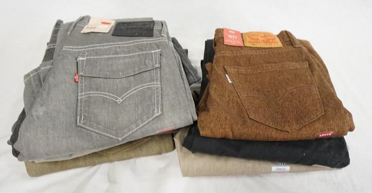 LOT OF 9 PAIRS OF LEVI'S JEANS. NEW W/ TAGS: LOT OF NINE PAIRS OF LEVI STRAUSS & COMPANY JEANS. NEW W/ TAGS. ALL HAVE 29 IN WAIST