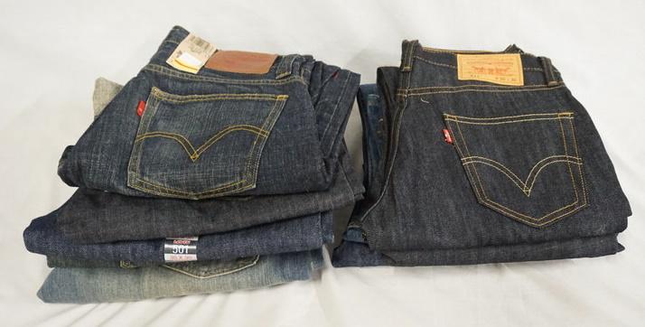LOT OF 9 PAIRS OF LEVI'S JEANS. NEW W/ TAGS: LOT OF NINE PAIRS OF LEVI STRAUSS & COMPANY JEANS. NEW W/ TAGS. ALL HAVE 30 IN WAIST