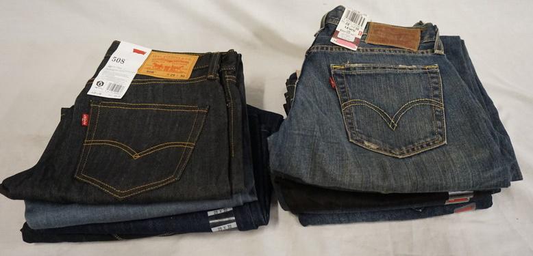 LOT OF 9 PAIRS OF LEVI'S JEANS. NEW W/ TAGS: LOT OF NINE PAIRS OF LEVI STRAUSS & COMPANY JEANS. NEW W/ TAGS ALL HAVE 29 IN WAIST