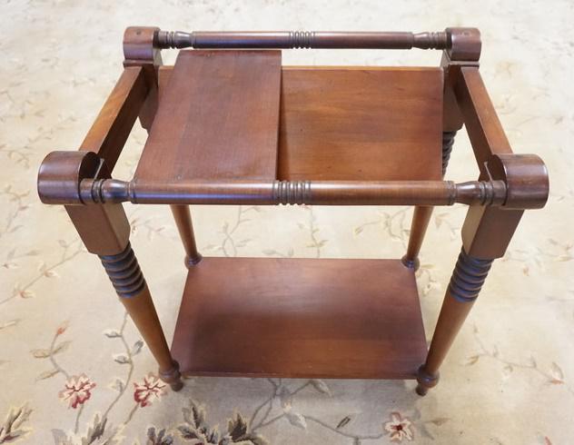 ETHAN ALLEN SOLID CHERRY BOOK/MAGAZINE STAND: ETHAN ALLEN SOLID CHERRY BOOK/MAGAZINE STAND, 20 IN X 14 1/4 IN X 22 1/2 IN HIGH