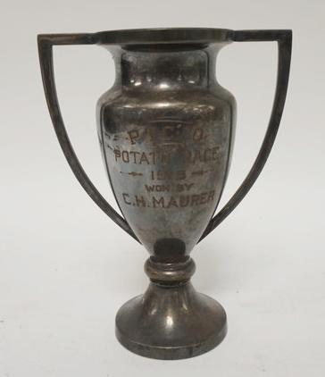 1915 TROPHY P.T.C. CO. POTATOE RACE: 1915 TROPHY P.T.C. CO. POTATOE RACE, 7 IN HIGH