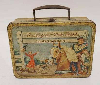 VINTAGE ROY ROGERS LUNCH BOX AND THERMOS: VINTAGE ROY ROGERS LUNCH BOX AND THERMOS