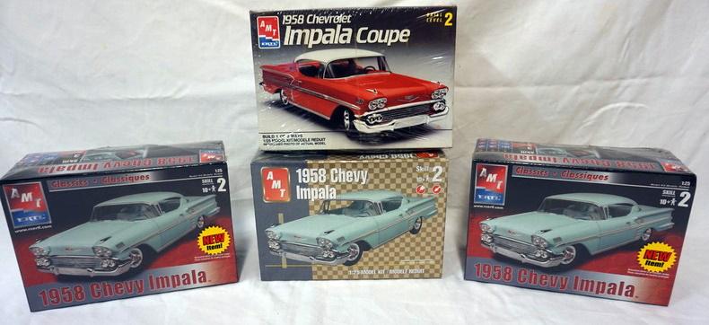 4 AMT ERTL MODEL CAR KITS: LOT OF 4 AMT ERTL MODEL KITS SEALED,