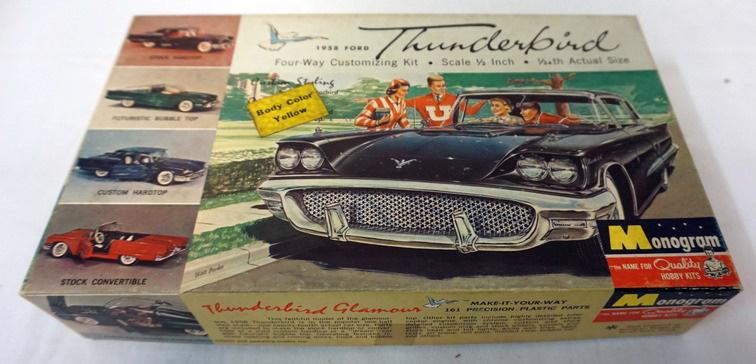 MONOGRAM 1958 FORD THUNDERBIRD ORIGINAL MODEL CAR KIT: MONOGRAM 1958 FORD THUNDERBIRD ORIGINAL MODEL CAR KIT, KITS ARE POSSIBLY COMPLETE, NOT GUARANTEED