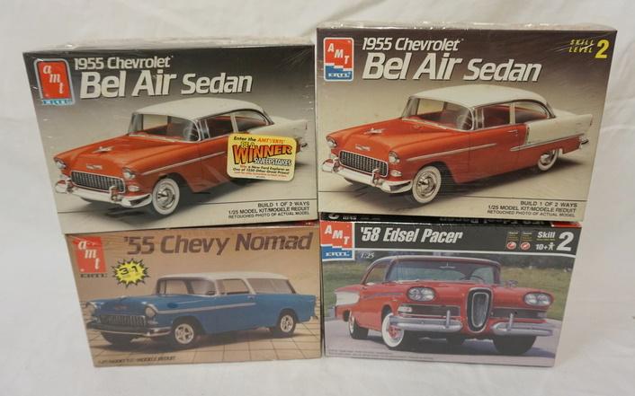 4 AMT MODEL CAR KITS: LOT OF 4 AMT MODEL CAR KITS, SEALED