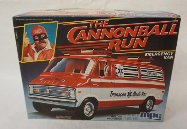 MPC MODEL CAR KIT, CANNONBALL RUN: MPC MODEL CAR KIT, THE CANNONBALL RUN, EMERGENCY VAN, KITS ARE POSSIBLY COMPLETE, NOT GUARANTEED