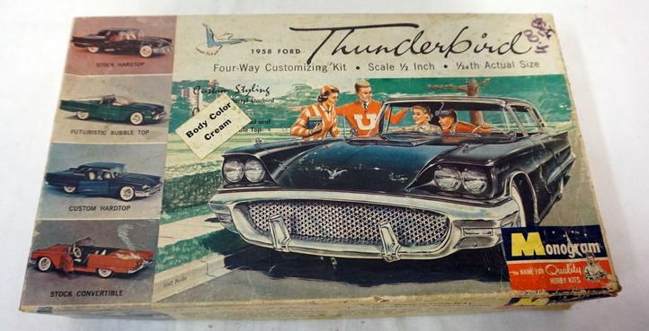 MONOGRAM MODEL KIT 1958 FORD THUNDERBIRD: MONOGRAM MODEL KIT 1958 FORD THUNDERBIRD. KITS ARE POSSIBLY COMPLETE, NOT GUARENTEED