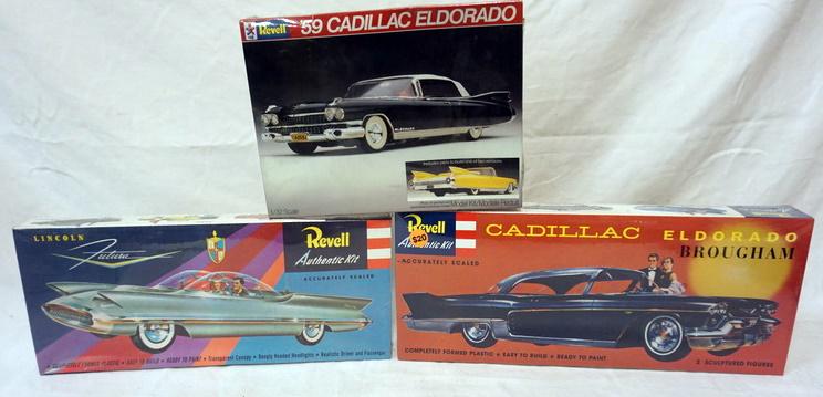 3 SEALED REVELL MODEL CAR KITS: LOT OF 3 SEALED REVELL MODEL CAR KITS.