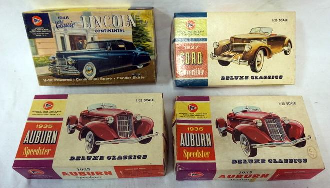 4 PYRO MODEL CAR KITS: LOT OF 4 PYRO MODEL CAR KITS. KITS ARE POSSIBLY COMPLETE, NOT GUARANTEED
