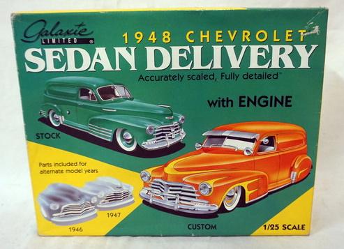 GALAXIE LTD MODEL CAR KIT 48 SEDAN DELIVERY: GALAXIE LTD MODEL CAR KIT, 1948 SEDAN DELIVERY. KITS ARE POSSIBLY COMPLETE, NOT GUARANTEED