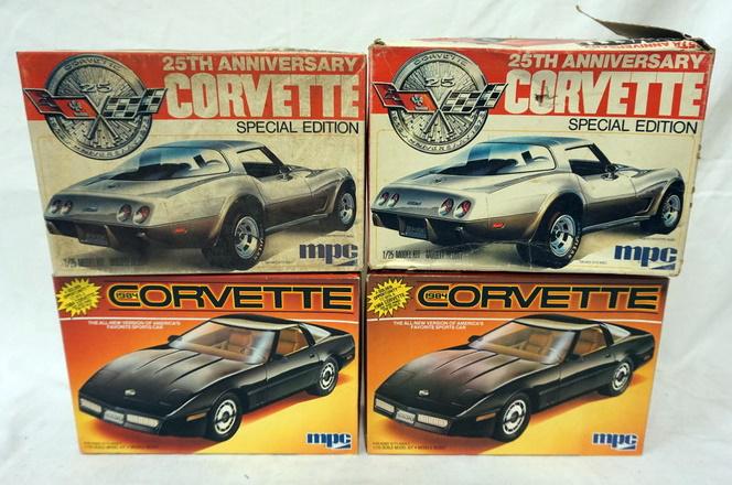 4 MPC MODEL CAR KITS: MPC LOT OF 4 MODEL CAR KITS. KITS ARE POSSIBLY COMPLETE, NOT GUARANTEED