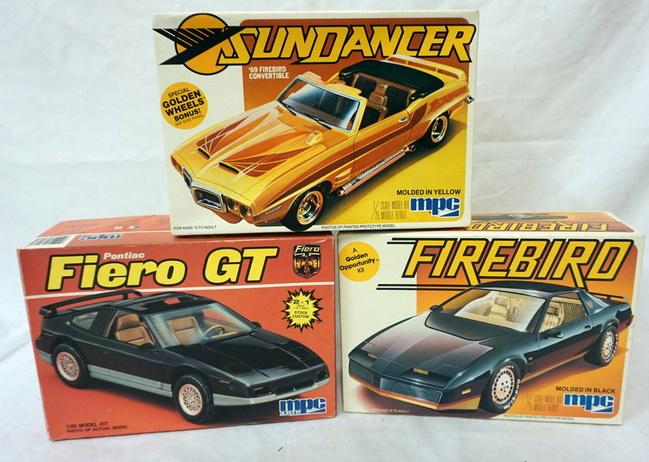3 MPC MODEL CAR KITS: MPC LOT OF 3 MODEL CAR KITS. KITS ARE POSSIBLY COMPLETE, NOT GUARANTEED