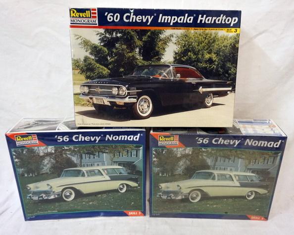 3 REVELL MONOGRAM MODEL CAR KITS: LOT OF 3 REVELL MONOGRAM MODEL CAR KITS, SEALED.