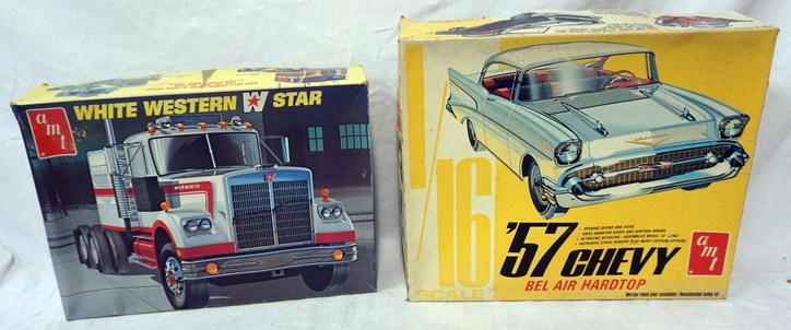 2 AMT MODEL CAR AND TRUCK KITS: 2 AMT MODEL CAR AND TRUCK KITS, KITS ARE POSSIBLY COMPLETE, NOT GUARANTEED