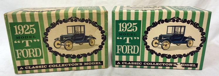 2 AMT 1925 MODEL T CAR KITS: LOT OF 2 AMT 1925 MODEL T CAR KITS, KITS ARE POSSIBLY COMPLETE, NOT GUARANTEED
