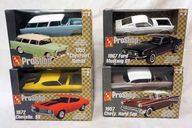 4 AMT PROSHOP MODEL CAR KITS: LOT OF 4 AMT PROSHOP MODEL CAR KITS