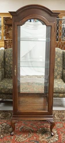 HEKMAN CURIO CABINET: HEKMAN CURIO CABINET, 76 IN HIGH X 24 IN WIDE X 12 DEEP