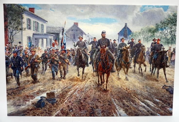 MORT KUNSTLER SIGNED LIMITED ED GICLEE THE RACE DOWN (1 of 3)