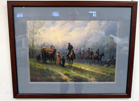 FRAMED LIM ED G. HARVEY CIVIL WAR PRINT (1 of 3)