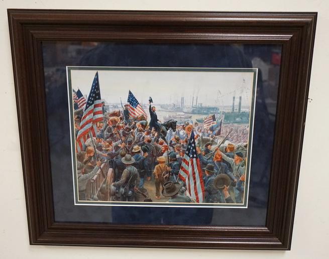 FRAMED MORT KUNSTLER CIVIL WAR PRINT (1 of 2)