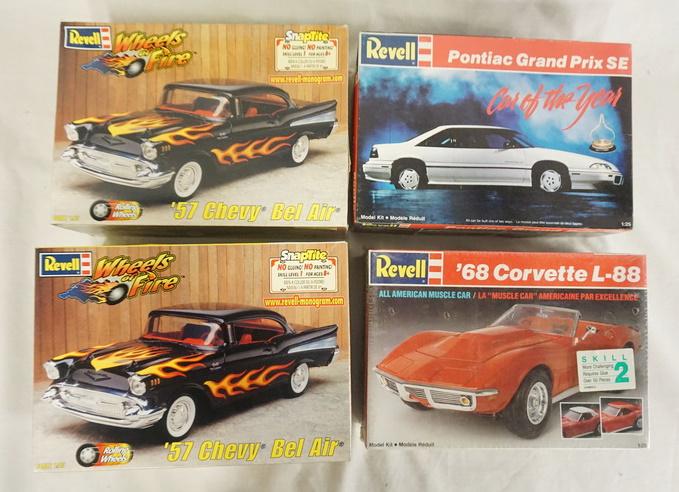LOT OF 4 REVELL MODEL CAR KITS (1 of 3)