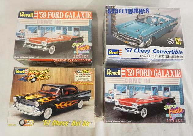 LOT OF 4 REVELL MODEL CAR KITS (1 of 3)