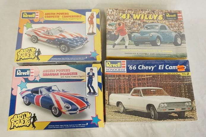 LOT OF 4 REVELL/REVELL MONOGRAM MODEL CAR KITS (1 of 3)