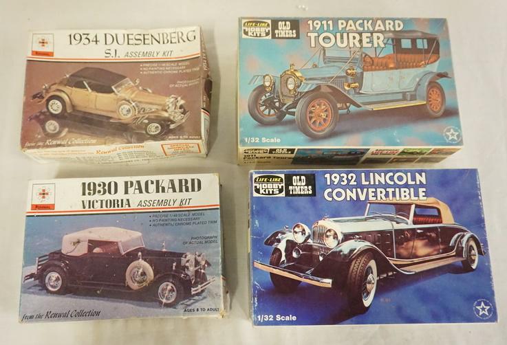LOT OF 4 MODEL CAR KITS; RENWAL & LIFE-LIKE HOBBY KITS (1 of 3)