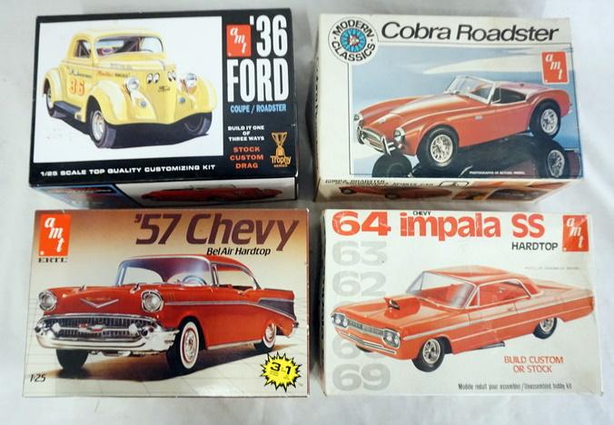 LOT OF FOUR AMT/AMT ERTL MODEL CAR KITS (1 of 3)