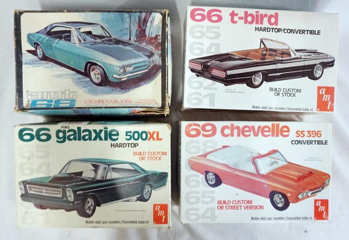 LOT OF 4 AMT MODEL CAR KITS (1 of 3)