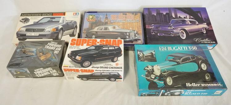 LOT OF 6 MODEL CAR KITS (1 of 4)