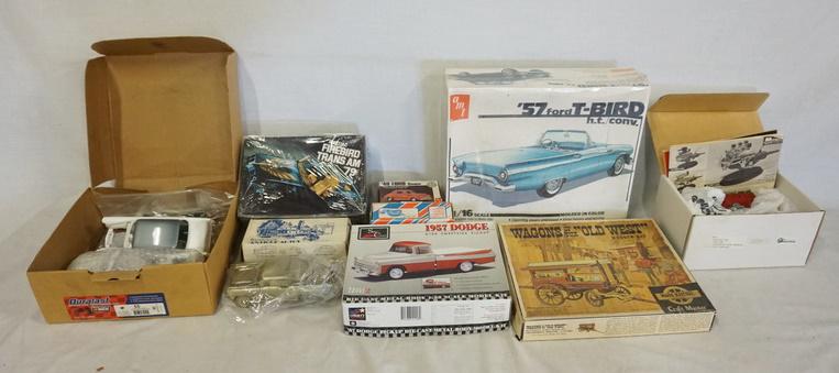 LOT OF MODEL CAR KITS, & RELATED ITEMS (1 of 2)