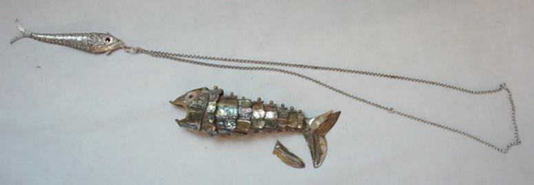 ABALONE MOTHER OF PEARL FISH BOTTLE OPENER WITH SILVER (1 of 3)