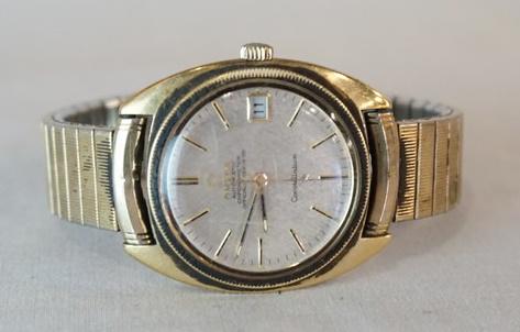 OMEGA MENS CONSTELLATION WATCH WITH SPEIDEL BAND (1 of 2)