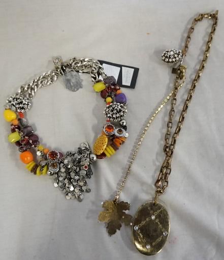 2 OTAZU DESIGNER NECKLACES WITH SWAROVSKI CRYSTALS (1 of 2)