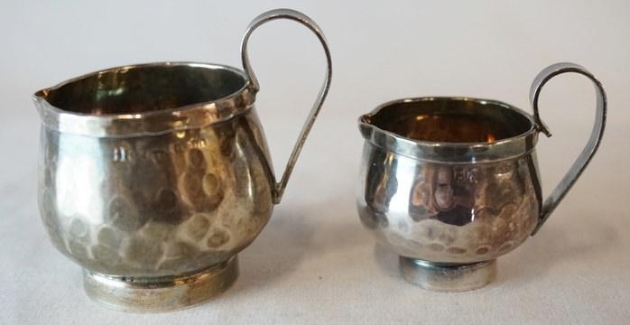 2 MINIATURE 800 SILVER CREAMERS (1 of 3)