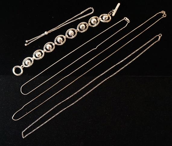 LOT OF STERLING SILVER NECKLACES/BRACELETS (1 of 2)