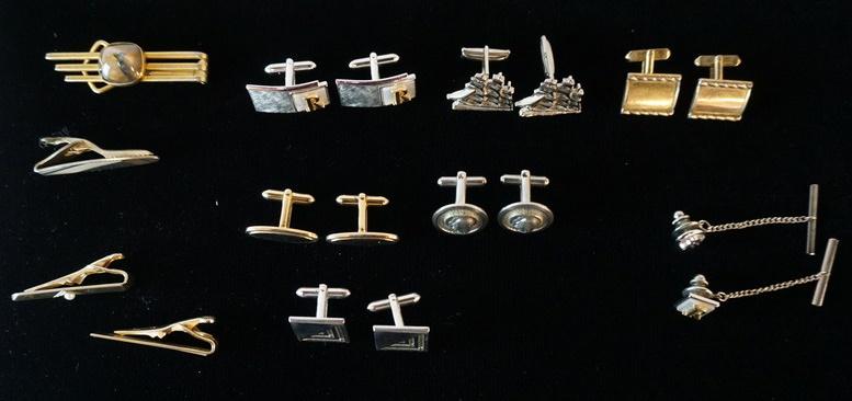CUFF LINK AND TIE CLASP LOT SWANK (1 of 4)