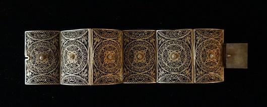 BEAUTIFUL 800 STERLING FILIGREE CUFF BRACELET (1 of 4)