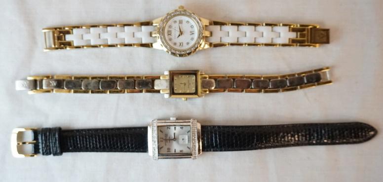 LOT OF 3 ANNE KLEIN WRIST WATCHES: LOT OF THREE ANNE KLEIN WRIST WATCHES