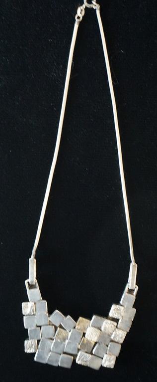 SIGNED KLASSEN STERLING SILVER NECKLACE W/ 24K GOLD (1 of 4)