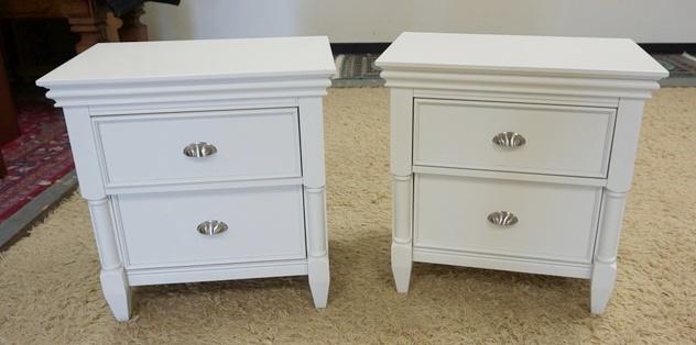 PAIR OF MAGNUSSEN 2 DRAWER NIGHTSTANDS: PAIR OF MAGNUSSEN 2 DRAWER NIGHTSTANDS, 26 IN X 17 IN X 27 1/2 IN HIGH