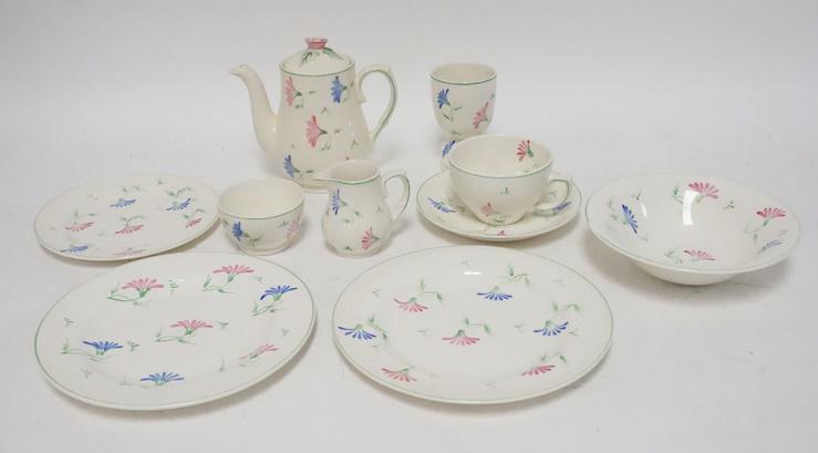 WADE HEATH ENGLAND 10 PIECE BREAKFAST SET: WADE HEATH ENGLAND 10 PIECE BREAKFAST SET, TEAPOT IS 5 3/4 IN HIGH