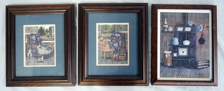 LOT OF 3 WILMA B. VINCENT FRAMED PRINTS. ONE IS LIMITED (1 of 4)