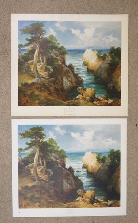 LOT OF 2 THOMAS MORAN ART POSTERS BY THE NEW YORK (1 of 5)