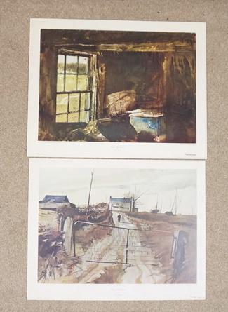 LOT OF 2 ANDREW WYETH ART POSTERS (1 of 9)