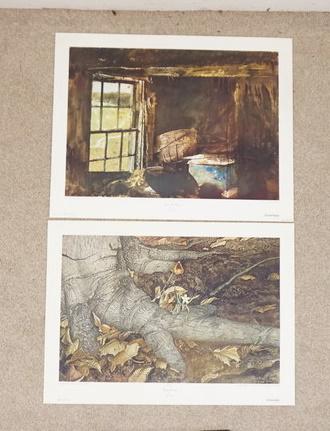LOT OF 2 ANDREW WYETH ART POSTERS (1 of 9)