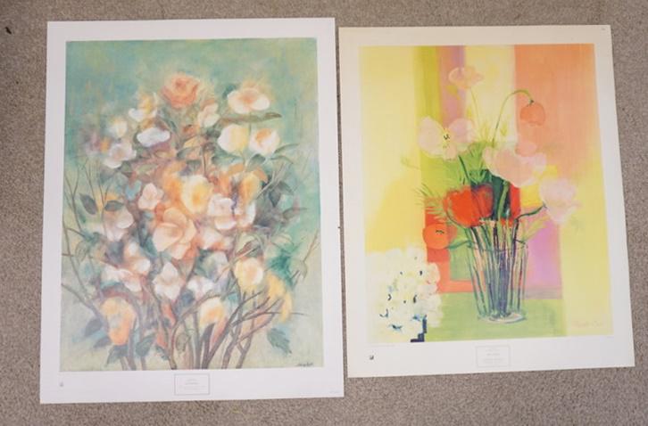 LOT OF 2 FLORAL ART POSTERS BY NEW YORK GRAPHIC SOCIETY; (1 of 6)