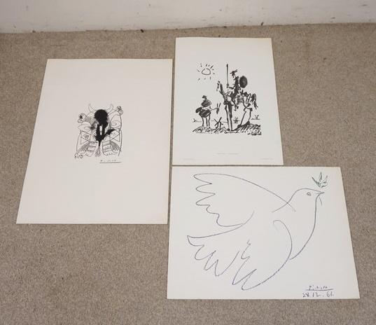 LOT OF 3 PABLO PICASSO ART POSTERS (1 of 4)