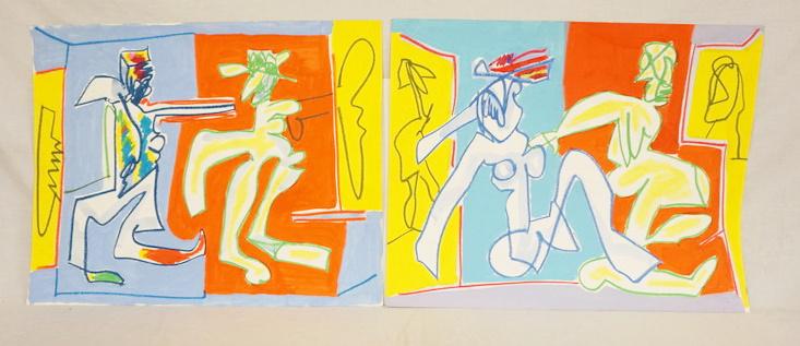 LOT OF 2 ORIGINAL PIECES OF ARTWORK SIGNED CICERO (1 of 5)